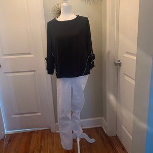 Zara Crepe Blouse with Bows